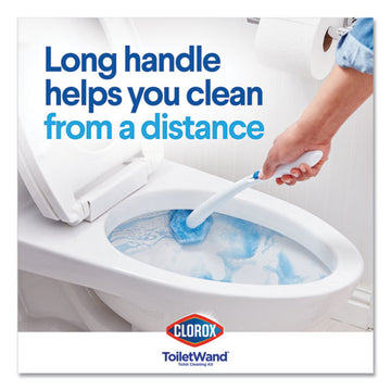 Clorox® Disinfecting Toiletwand Refill Heads, Blue-white, 10-pack, 6 Packs-carton freeshipping - TVN Wholesale
